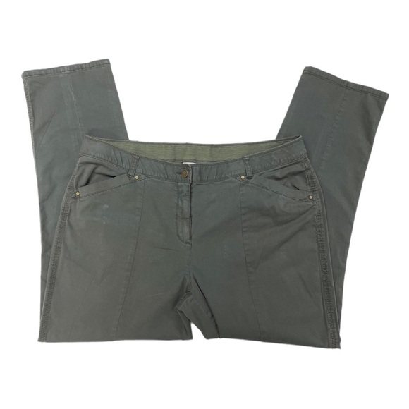 Chico's Pants - Chico’s dark olive women’s khaki pants stretch waist zipper detail size 3 or XL